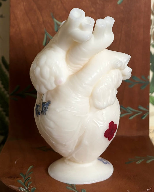 MTO ✿ Floral Anatomical Heart Candle