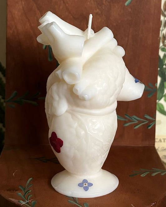 MTO ✿ Floral Anatomical Heart Candle