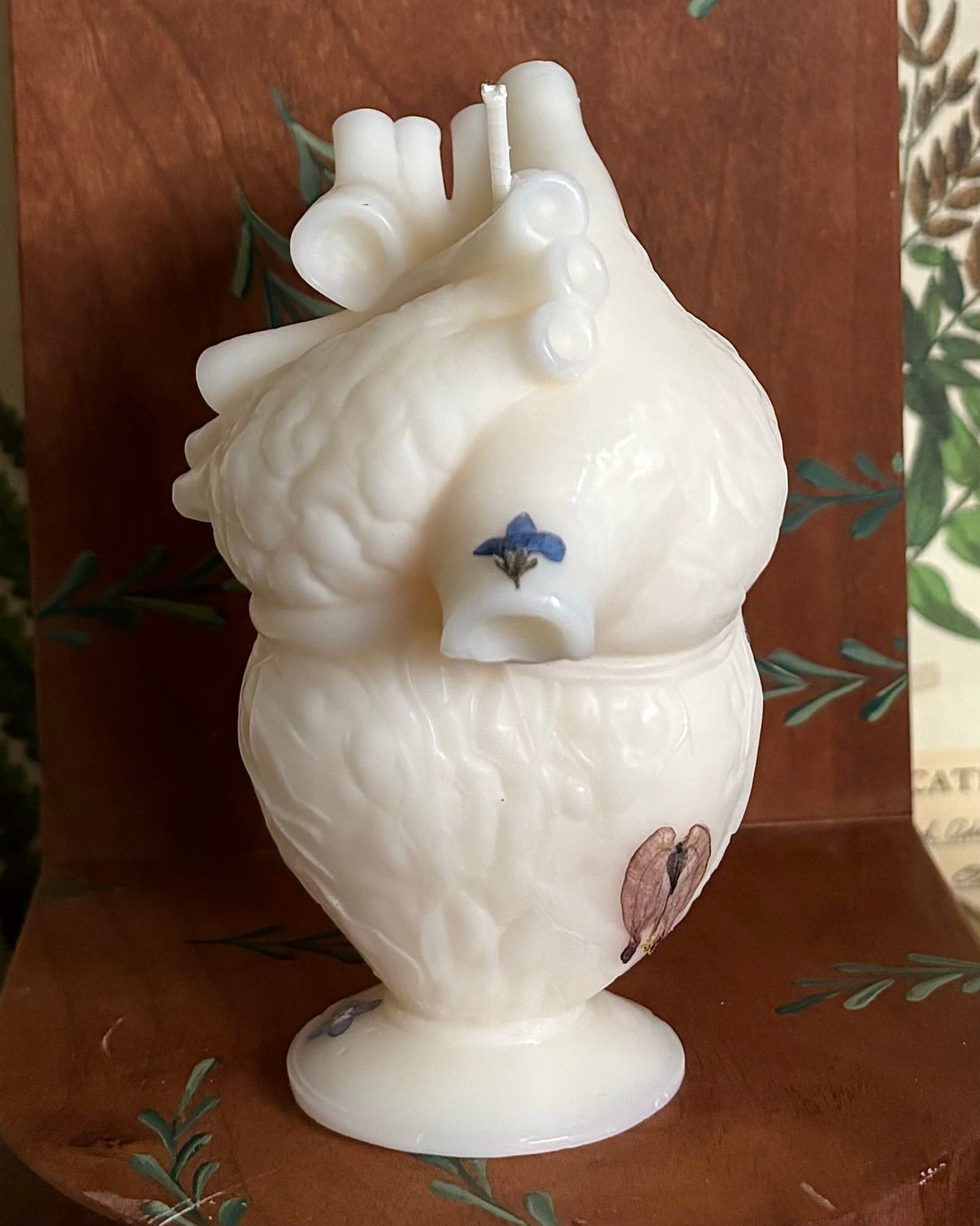 MTO ✿ Floral Anatomical Heart Candle